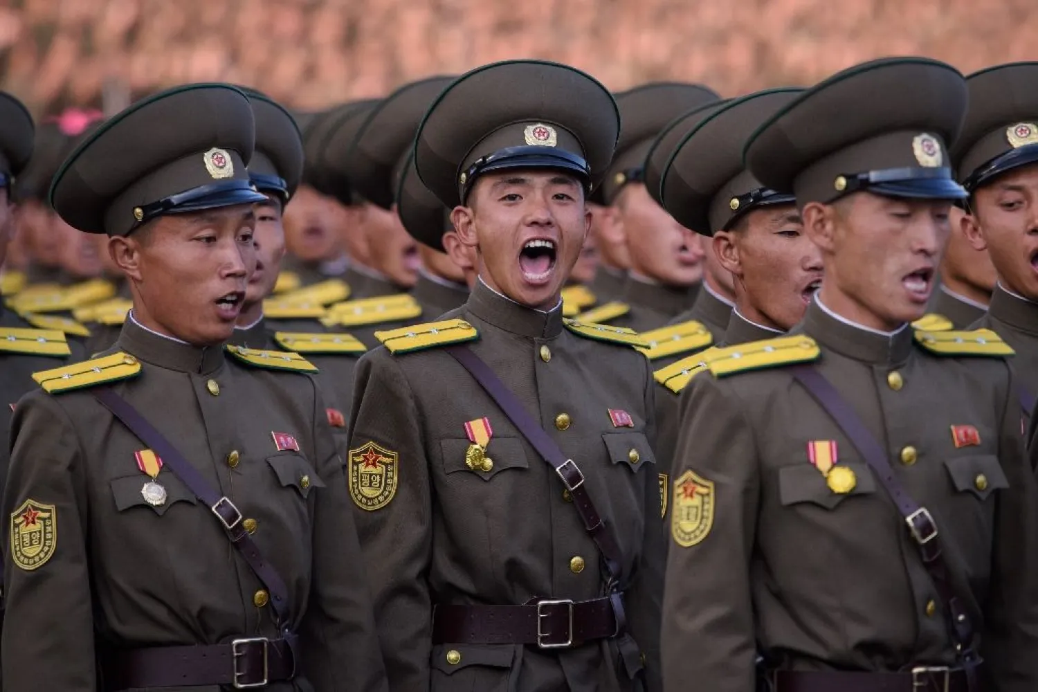 North Korean soldiers. (AFP Photo/Ed Jones) 