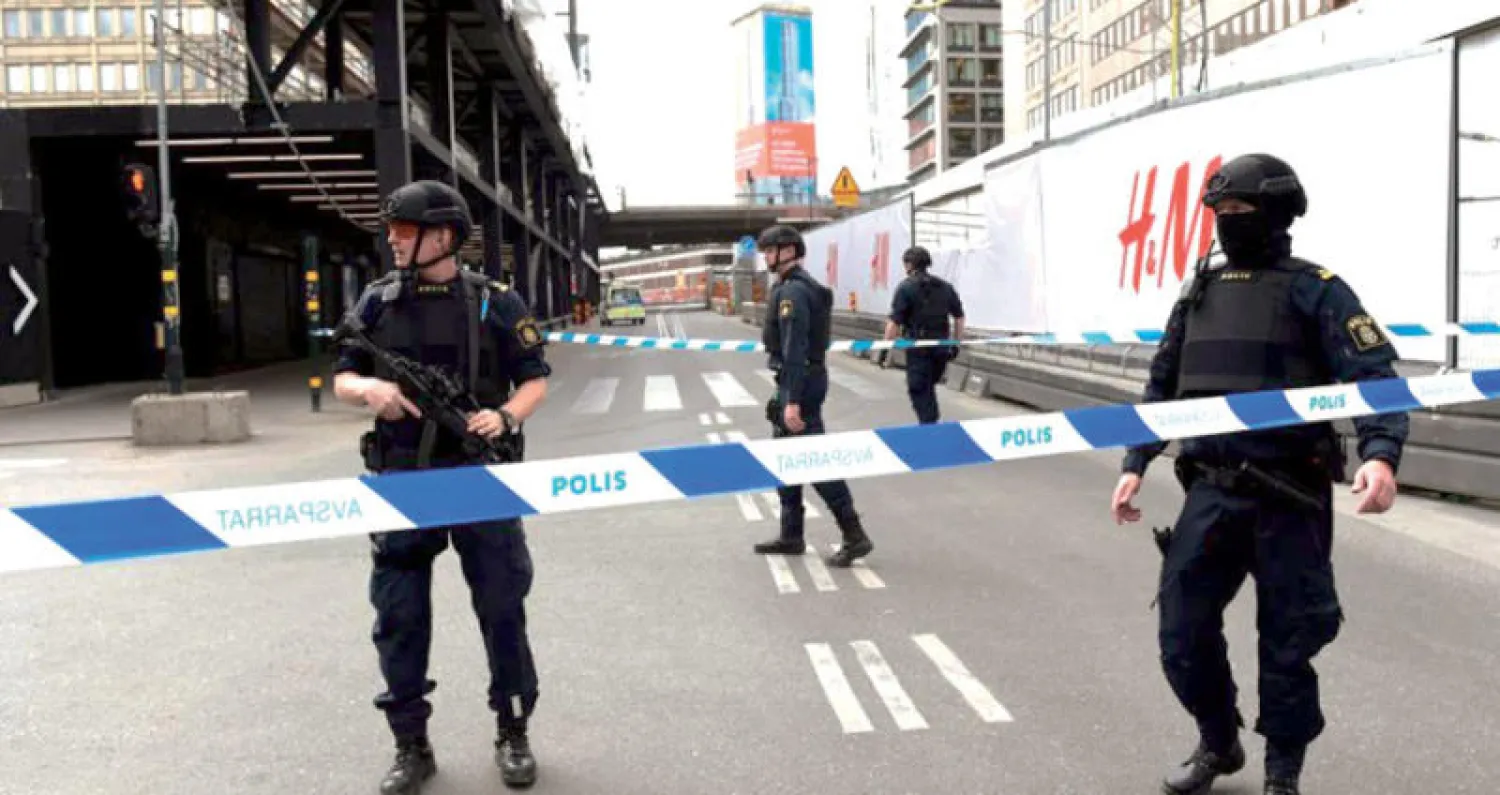 ضباط شرطة في العاصمة استوكهولم (غيتي)