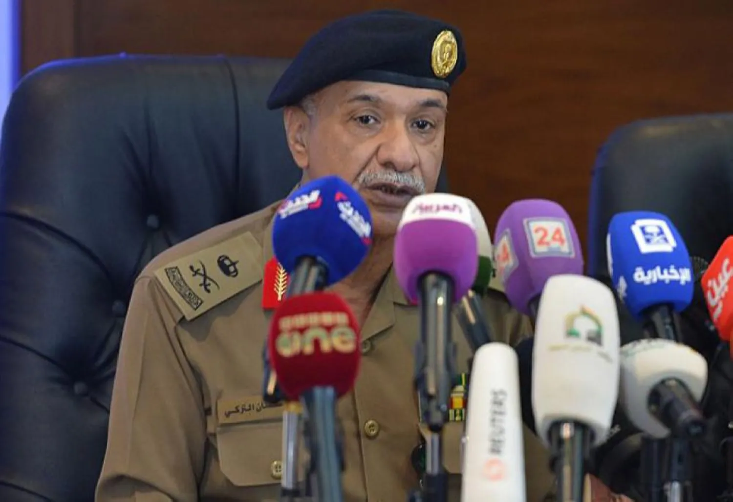 Maj. Gen. Mansour Al-Turki briefs reporters  on Hajj Updates on Friday, SPA