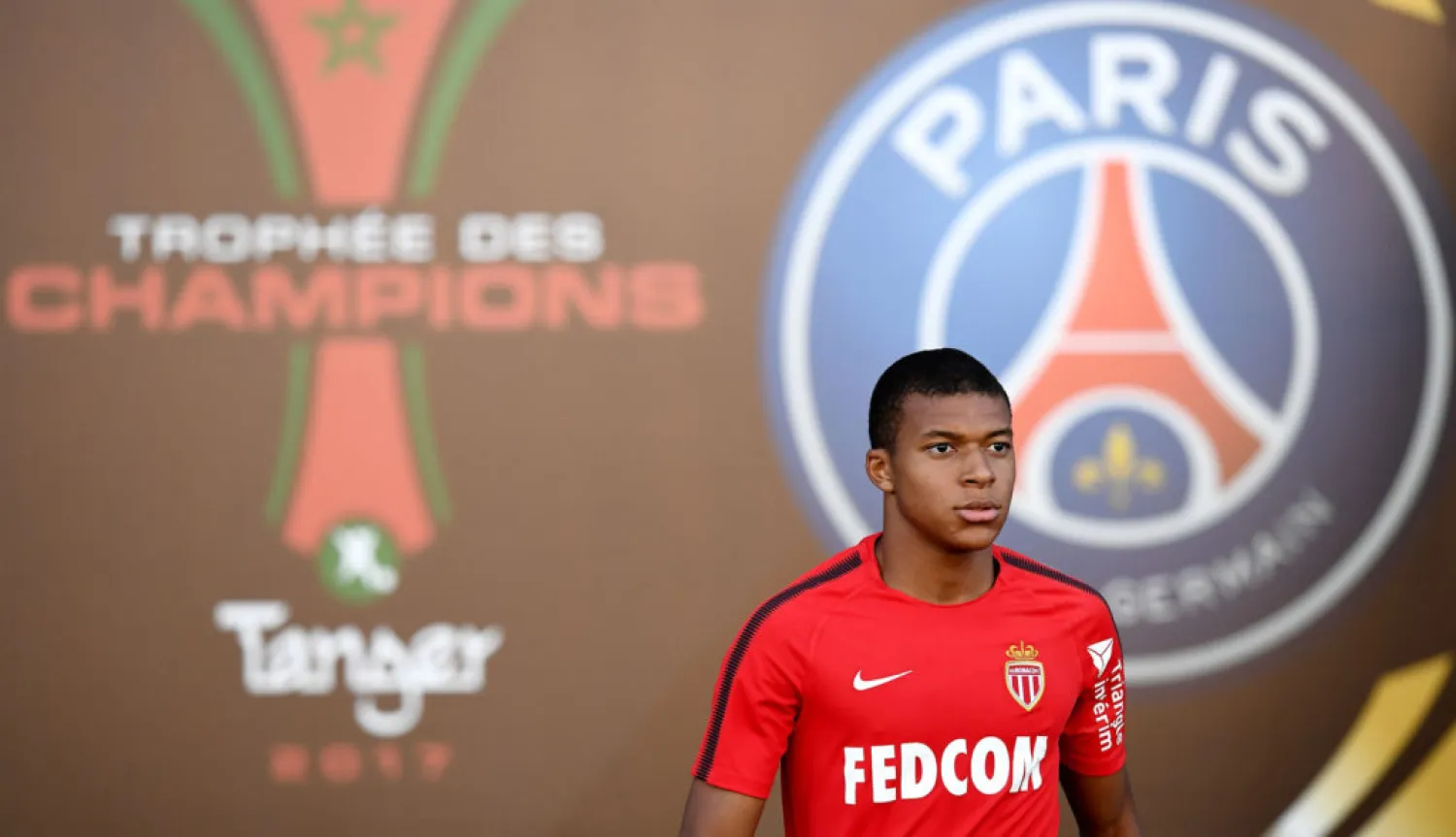 French striker Kylian Mbappé joined PSG on a loan deal from Monaco. (AFP)