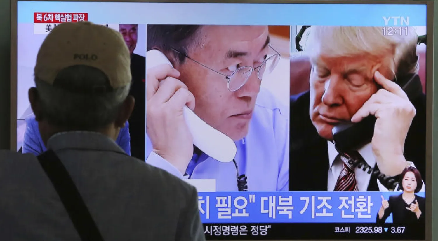 الرئيس الأميركي أجاز لليابان وكوريا الجنوبية شراء أسلحة أميركية «فائقة التوتر» لمواجهة كوريا الشمالية (أ.ب)