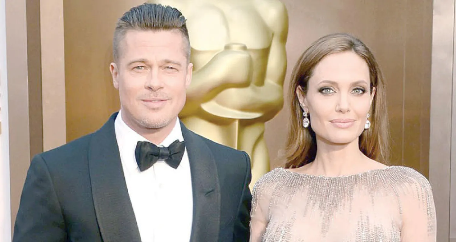 أنجلينا جولي مع طليقها براد بيت