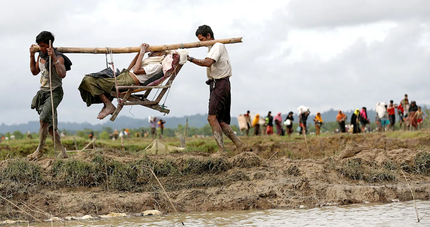 Nearly 125,000 Rohingya refugees - seen as illegal immigrants in Buddhist Myanmar - have crossed into Bangladesh in recent weeks fleeing a security sweep by Myanmar forces who have been torching villages in response to attacks by Rohingya militants | © AFP