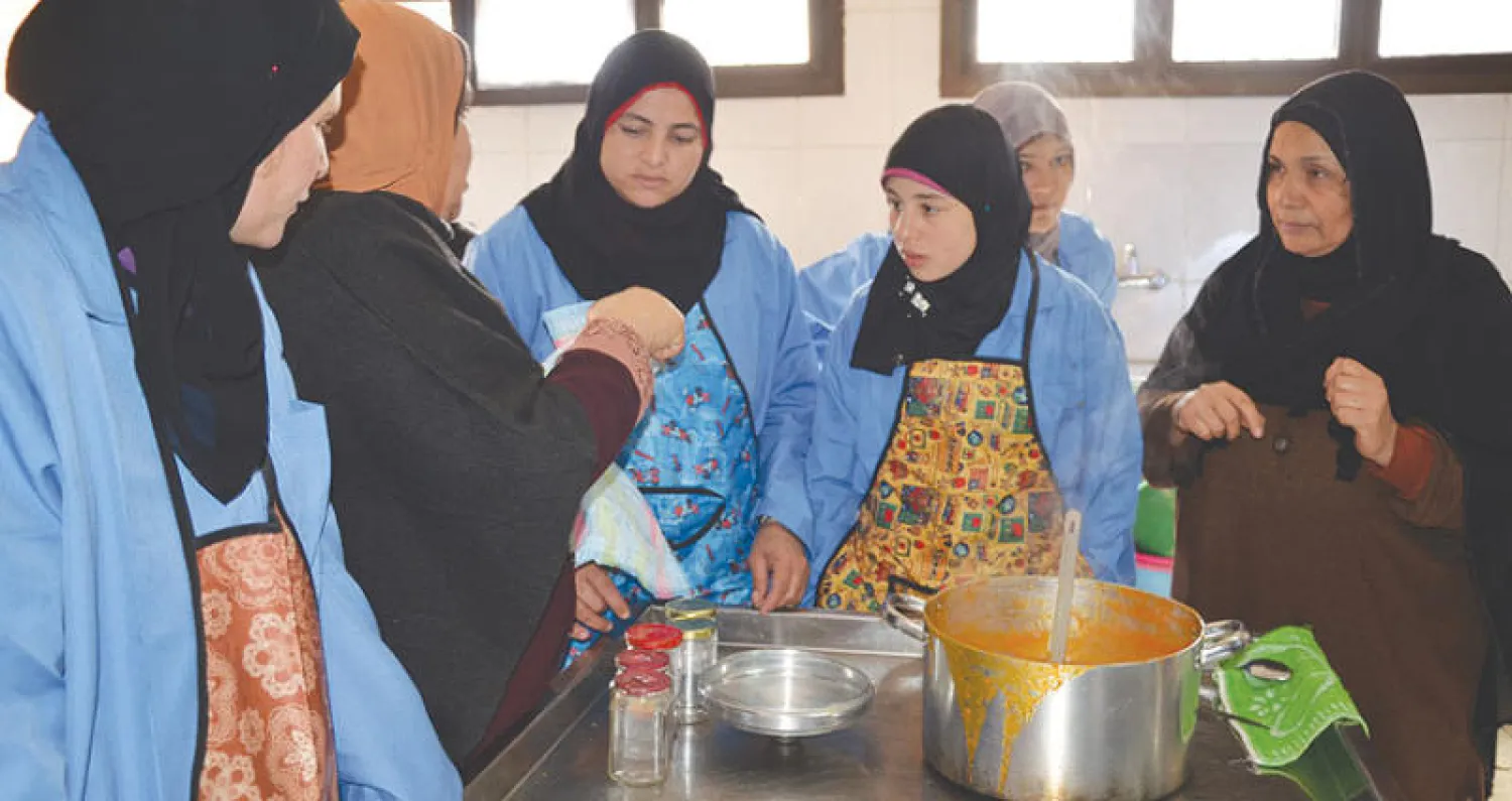 أحد مشروعات «فاو» الهادفة إلى تعزيز إنتاج الأسر من الغذاء والنشاطات المدرة للدخل ({الشرق الأوسط})