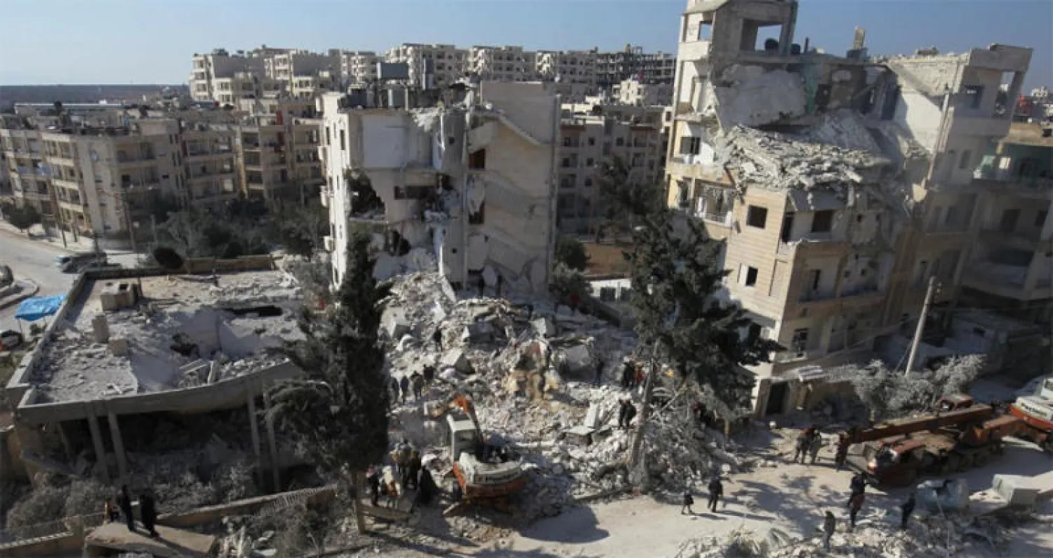 صورة أرشيفية من مدينة إدلب (رويترز)