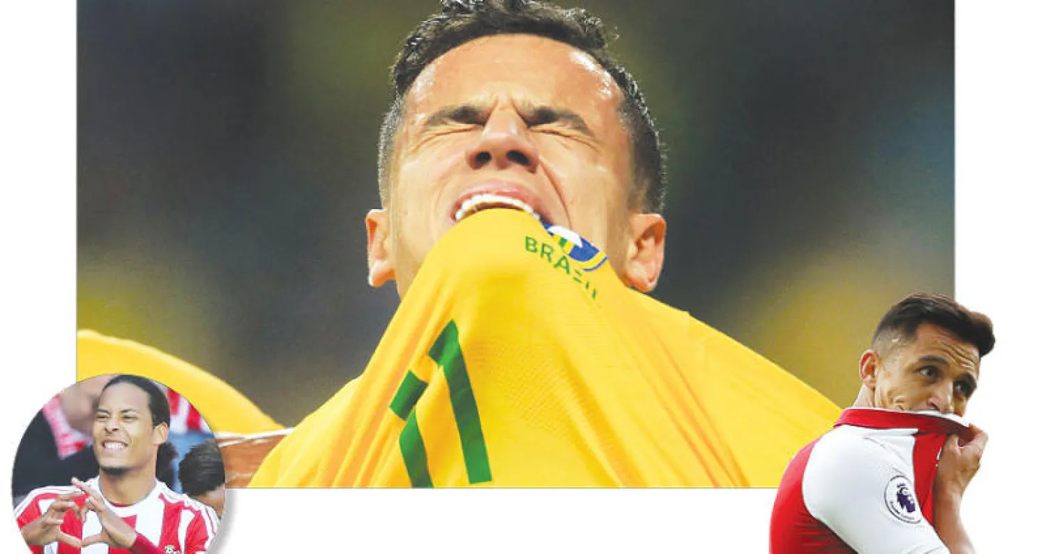 سانشيز مضطر لإكمال  عقده مع آرسنال (أ.ف.ب) - محاولات كوتينيو للانتقال من ليفربول إلى برشلونة فشلت (أ.ف.ب) - فان ديك مستمر مع ساوثهامبتون