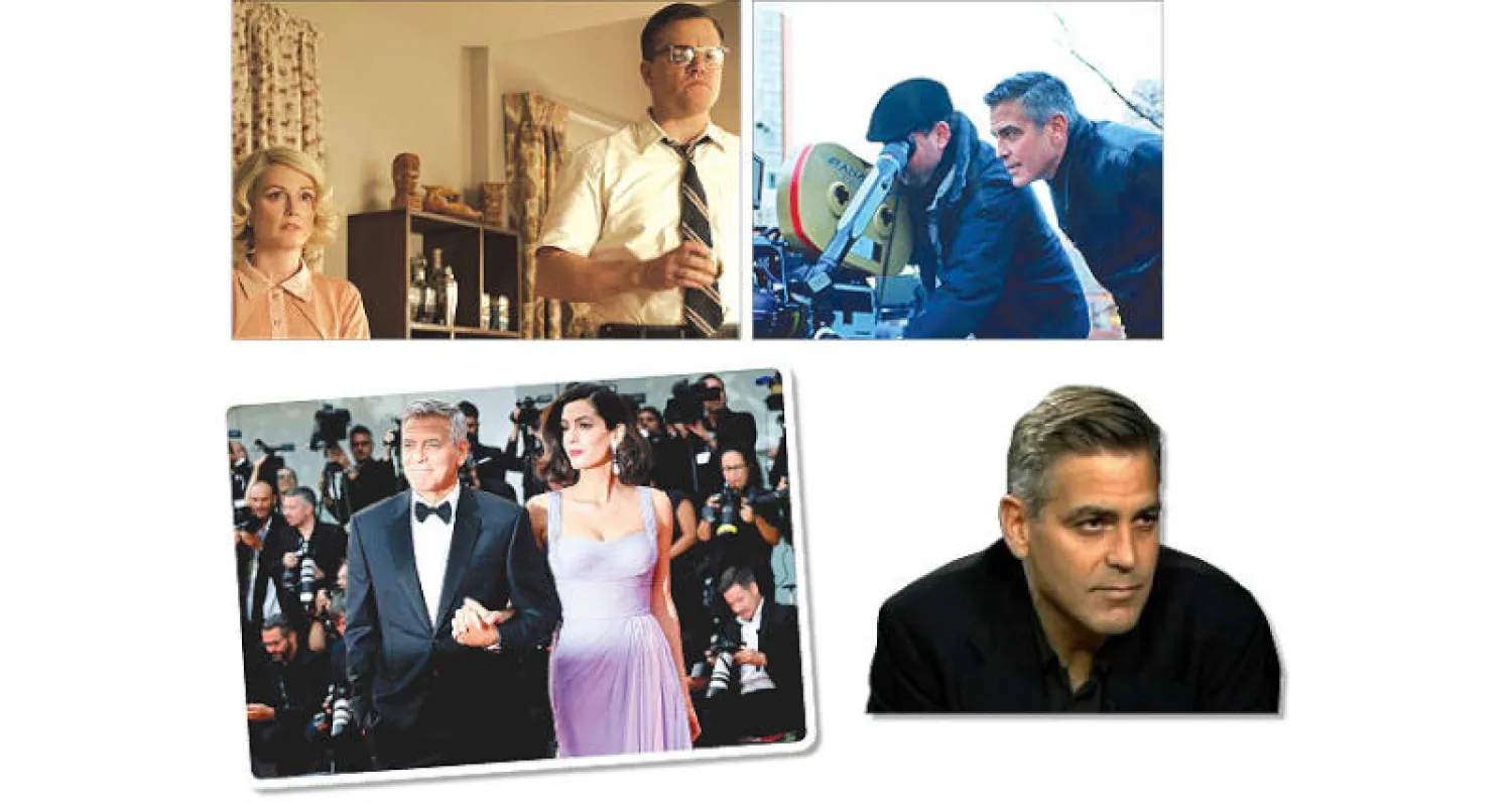 خلال التصوير - من «سوبربيكون» مع مات دامون وجوليان مور - جورج كلوني مع زوجته أمل في مهرجان ڤينيسيا الدولي