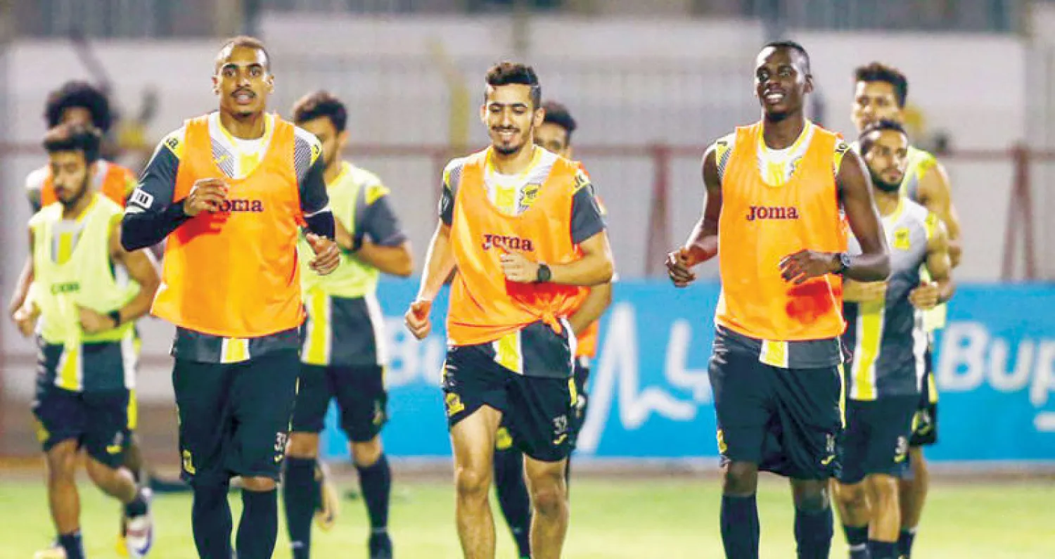 جانب من تدريبات الاتحاد لمواجهة الهلال المقبلة («الشرق الأوسط»)