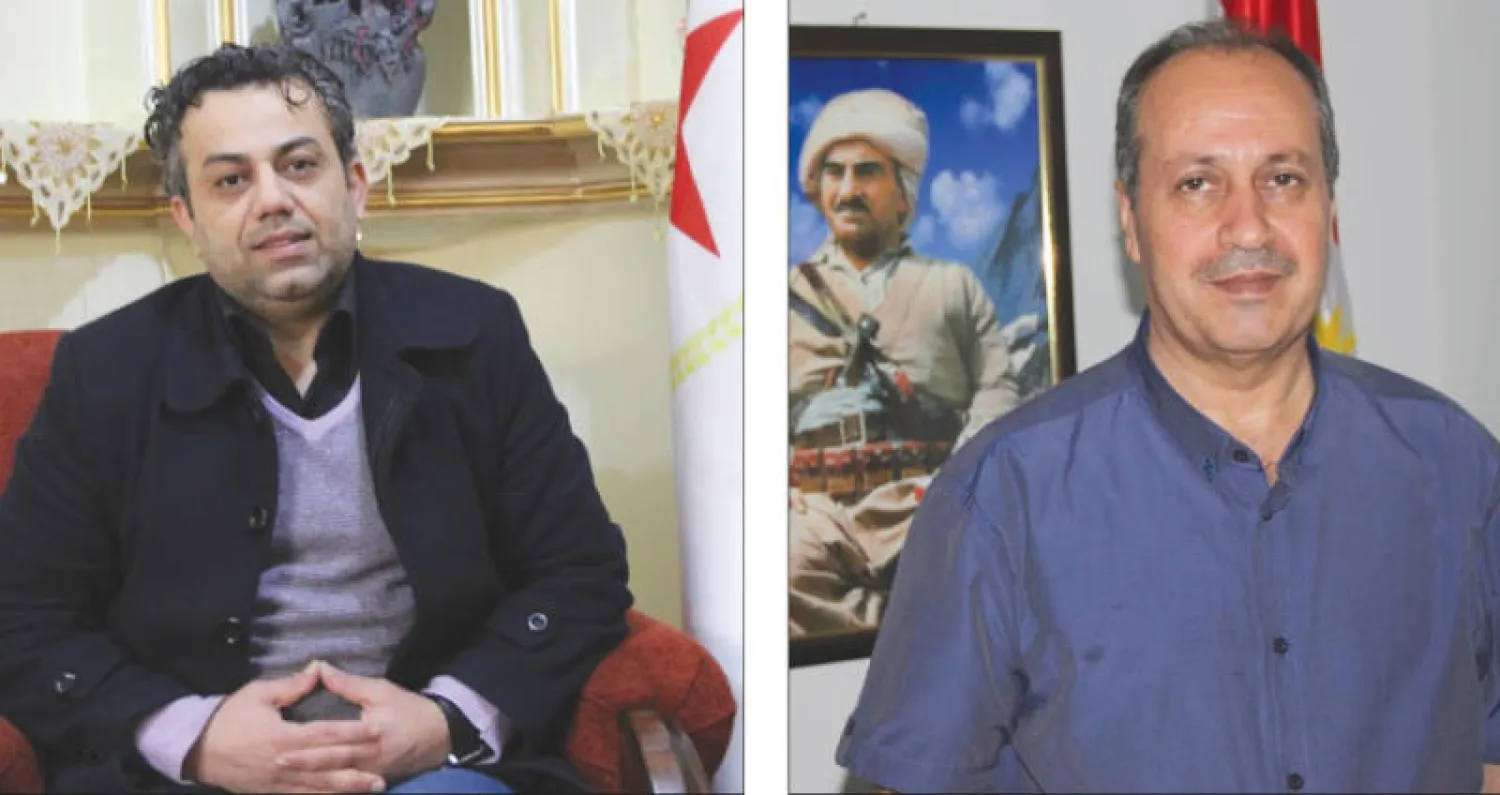 محسن طاهر القيادي في «المجلس الوطني الكردي» المعارض - سيهانوك ديبو مستشار الرئاسة المشتركة لـ«حزب الاتحاد الديمقراطي»