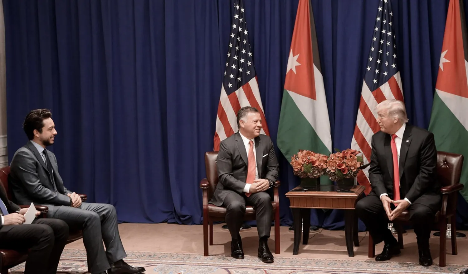  US President Donald Trump meets with Jordan’s King Abdullah II. Petra Jordan News Agency photo