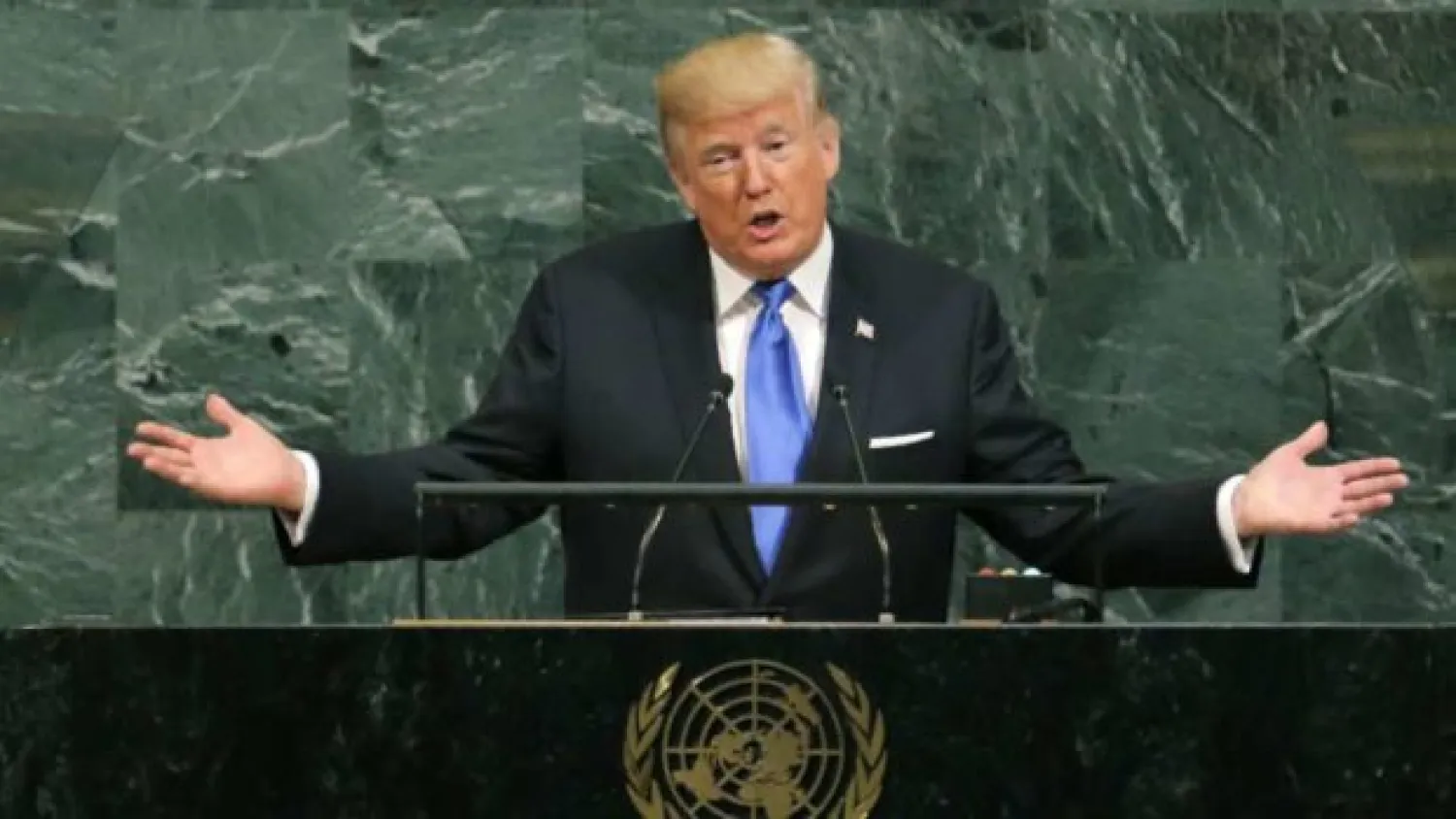 Trump addresses the UN General Assembly. (Reuters/Lucas Jackson)
