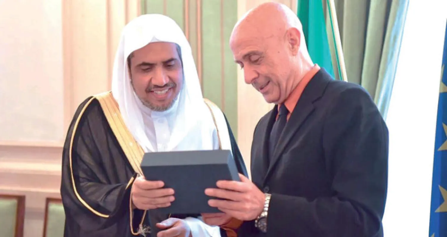 وزير الداخلية الإيطالي مستقبلاً أمين عام رابطة العالم الإسلامي (واس)