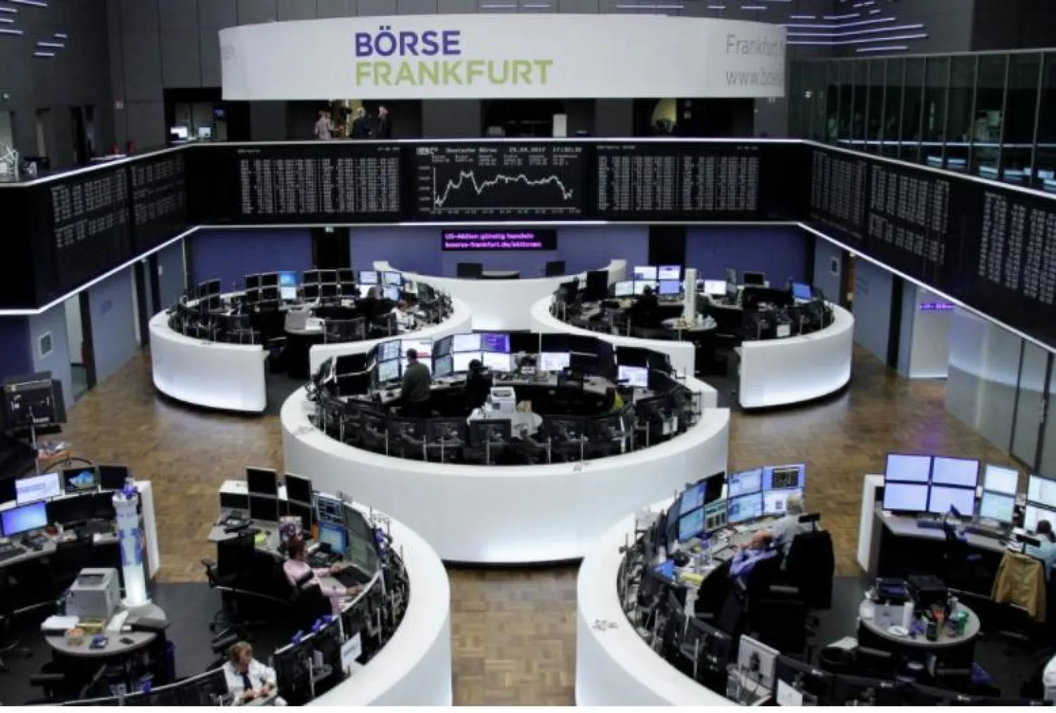 مؤشر أسعار الأسهم الألمانية في البورصة فرانكفورت (رويترز)