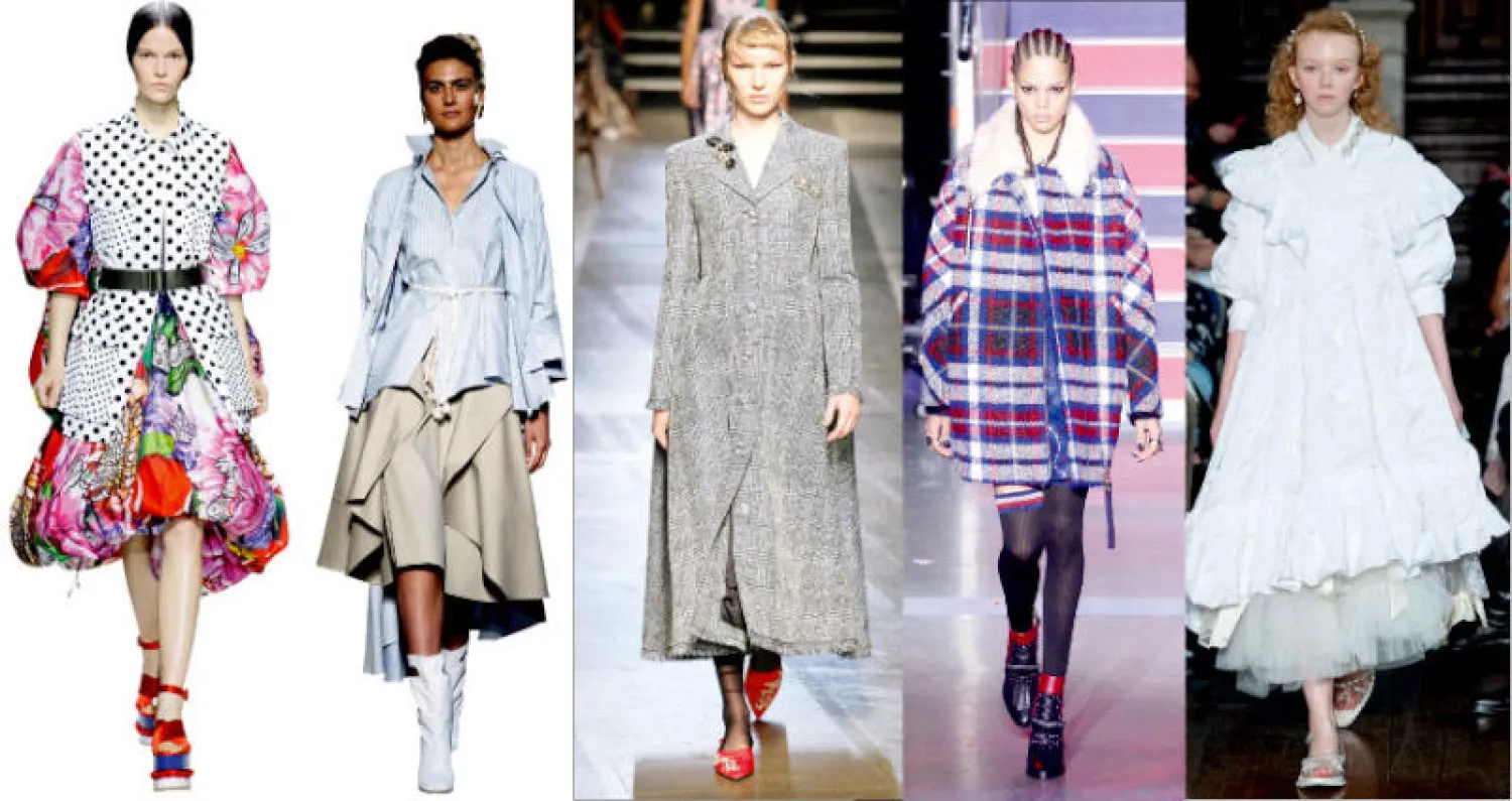 رومانسية العهد الإليزابيثي الأول في عرض سيمون روشا  -  من عرض تومي هيلفغر -  من عرض إيرديم  -  من عرض «بالمر/هاردينغ»  -  من عرض ماريا كاترانزو