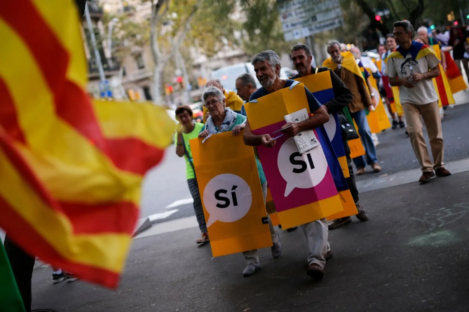 Catalans voted 90 percent in favor of breaking away from Spain in a vote that was marred by a violent police crackdown. (AFP)