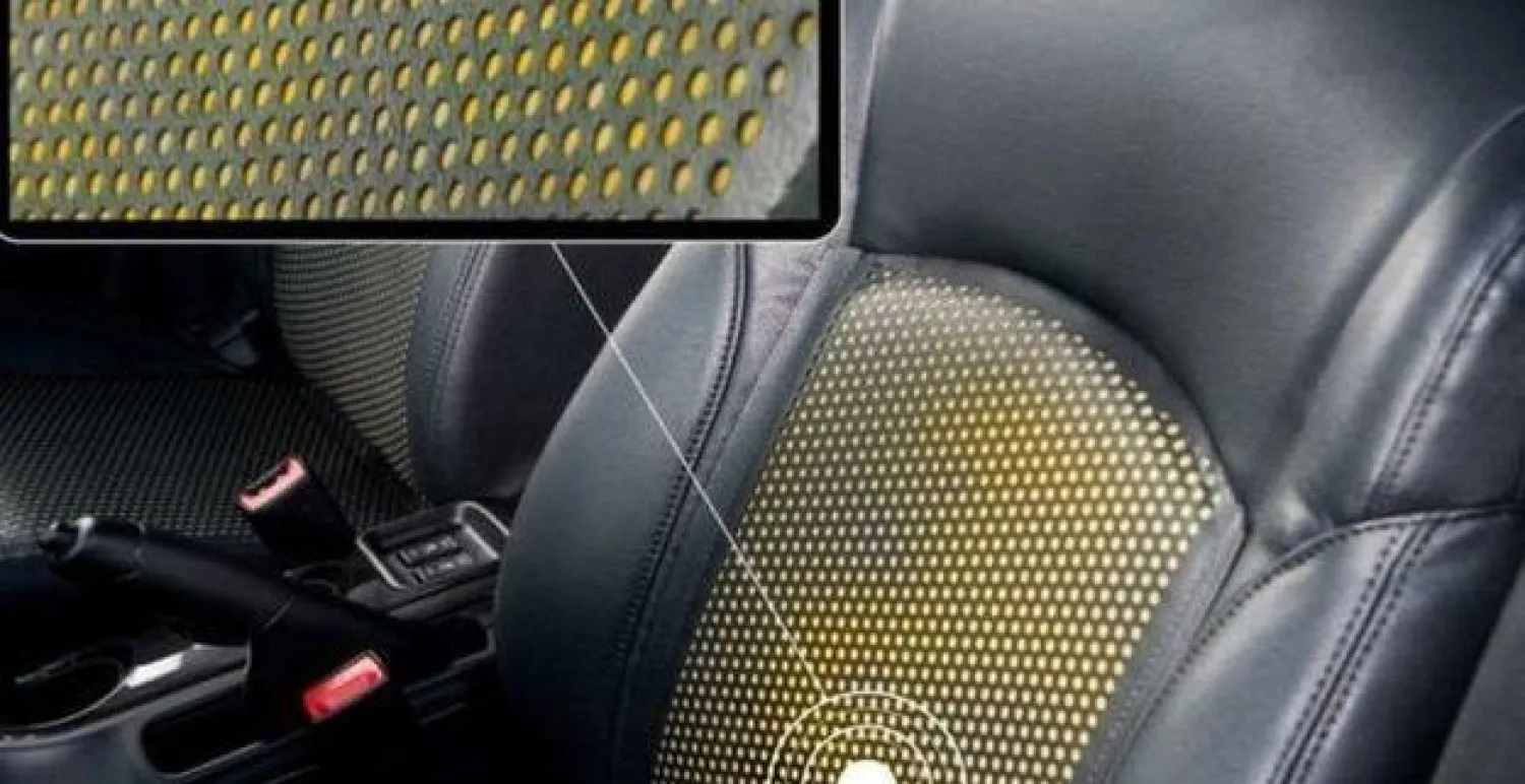 المقعد يتغير لونه عندما يستشعر تعرق السائق (بي بي سي)