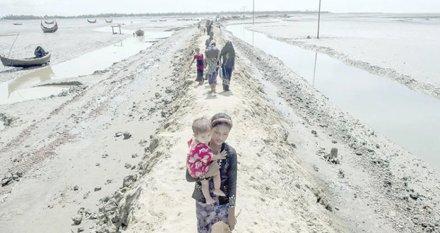 من أبناء الروهينغا الذين قطعوا الحدود حديثاً (أ.ف.ب)