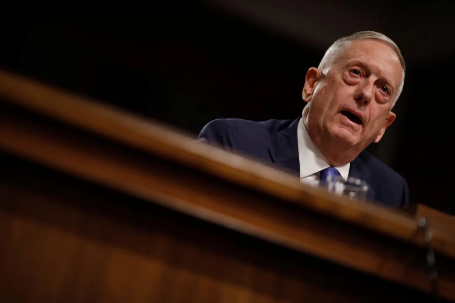 US Secretary of Defense James Mattis testifies before a Senate Armed Services Committee hearing on the "Political and Security Situation in Afghanistan" on Capitol Hill in Washington, U.S., October 3, 2017. REUTERS/Aaron P. Bernstein