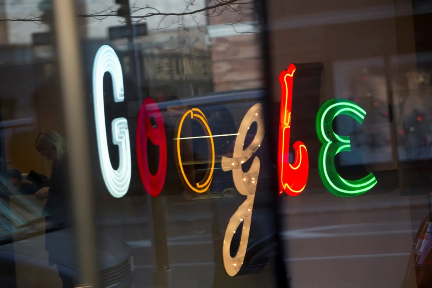 The Google signage is seen at the company’s headquarters in New York January 8, 2013. REUTERS/Andrew Kelly