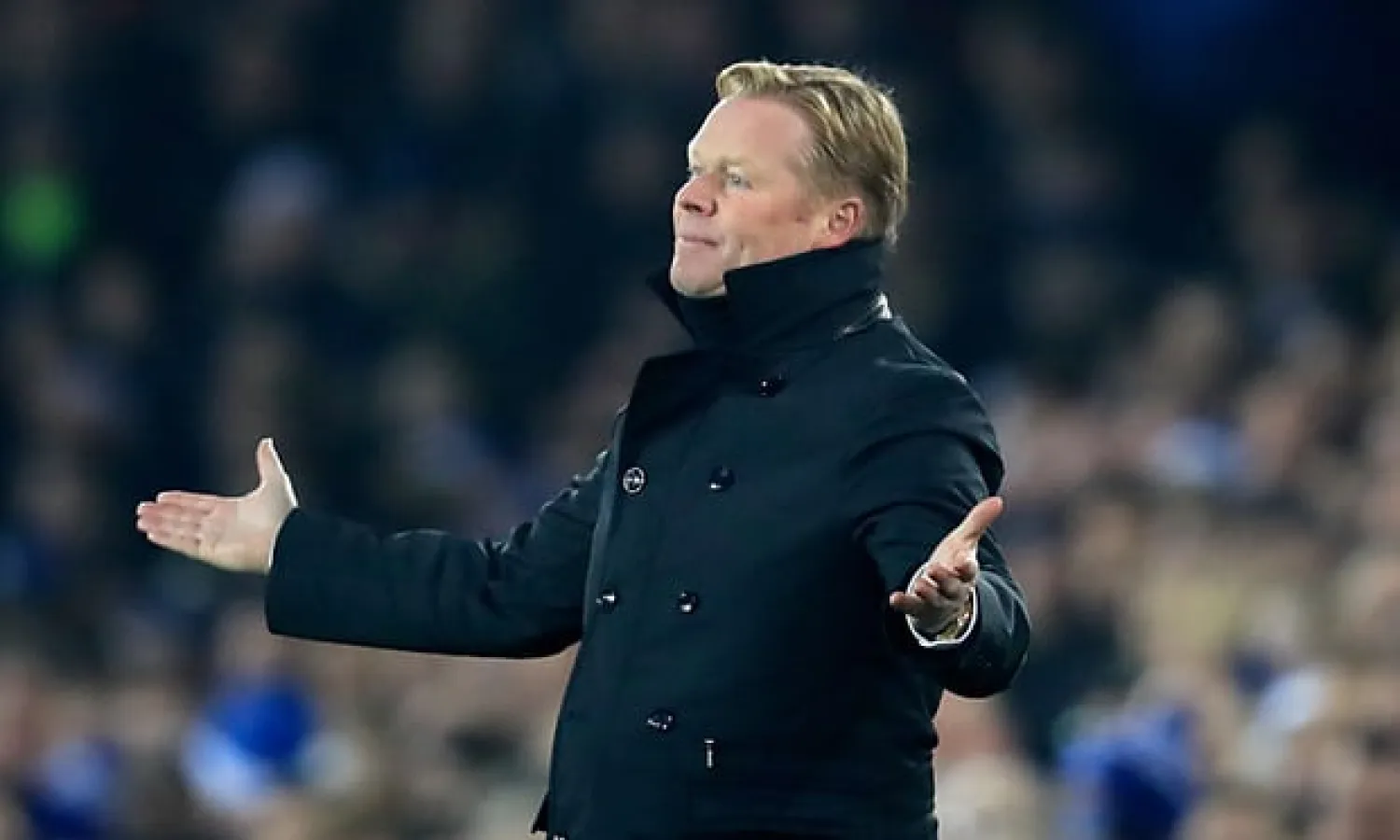  Ronald Koeman received a vote of confidence from Everton’s owner, Farhad Moshiri, after their defeat by Burnley. Photograph: Mike Egerton/PA  