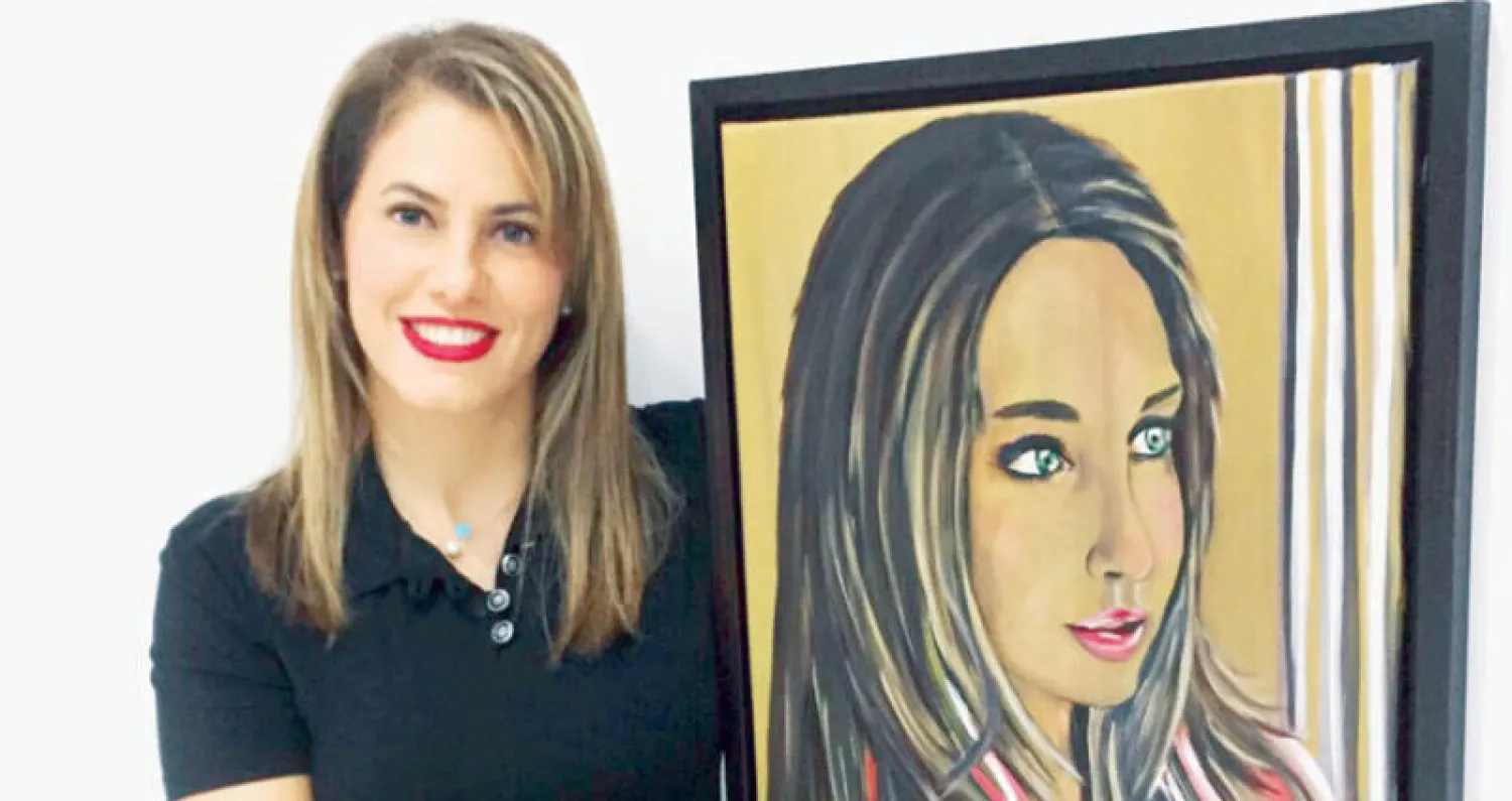 الفنانة التشكيلية كريستين صالح جميل 