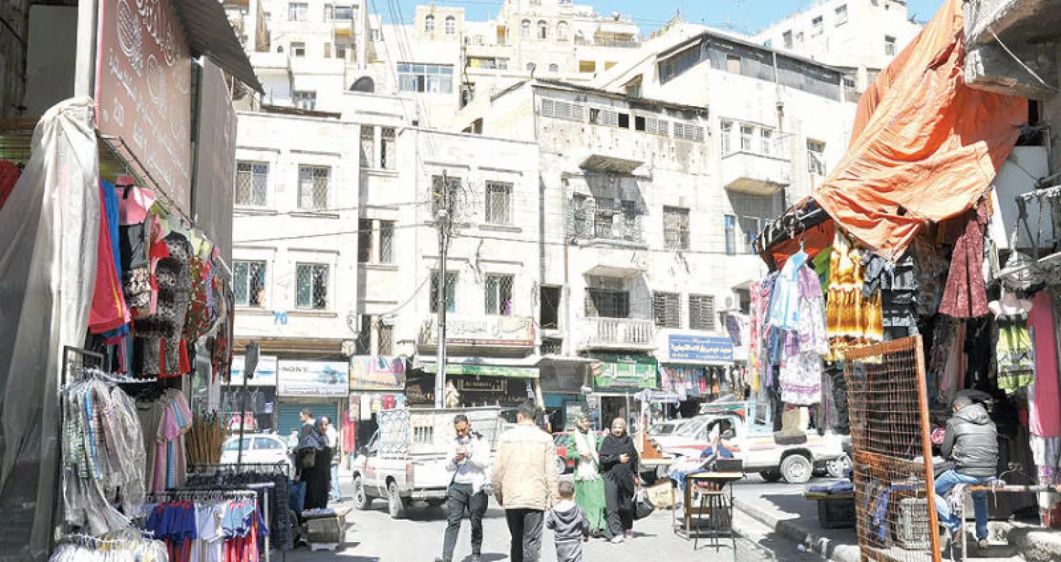 احدى الأسواق الشعبية في العاصمة عمان ({الشرق الأوسط})