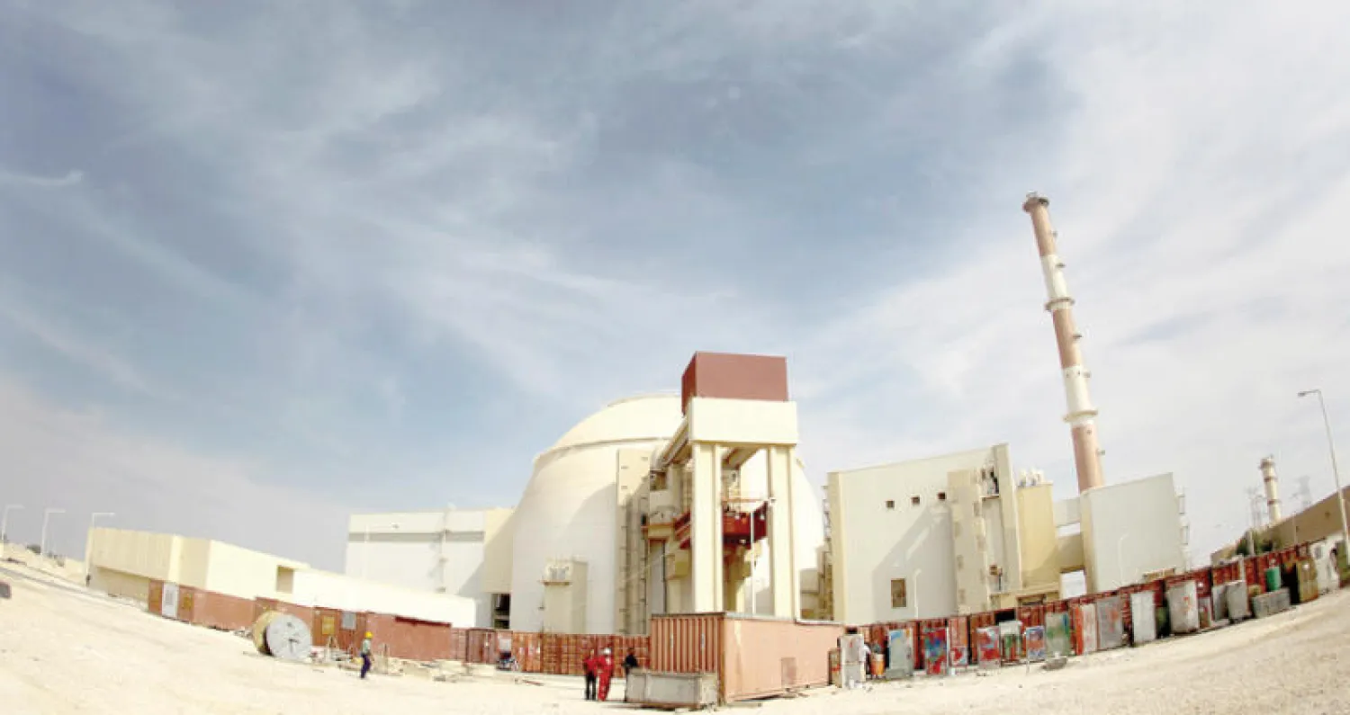 مفاعل بوشهر النووي جنوب إيران على بعد 1200 كيلومتر من العاصمة طهران  (رويترز)