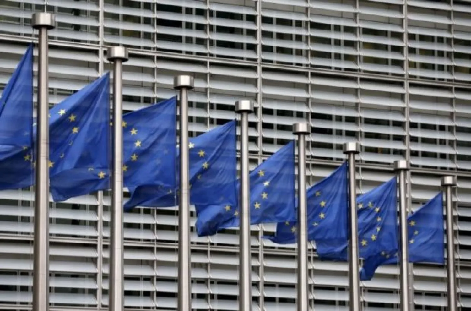 European Union flags flutter outside the EU Commission headquarters in Brussels, Belgium, October 28, 2015. REUTERS/Francois Lenoir