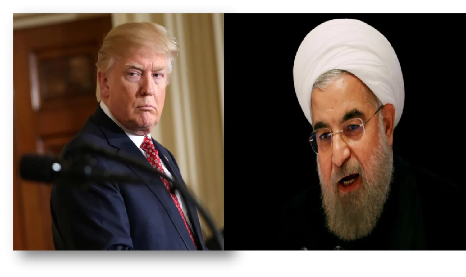 US President Donald Trump and Iranian President Hassan Rouhani. Reuters photo