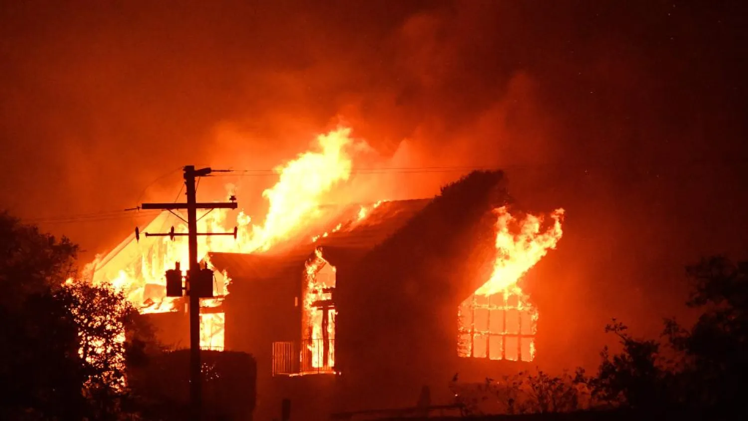 The Signorello Estate winery burns in the Napa wine region in California. Picture. AFP photo