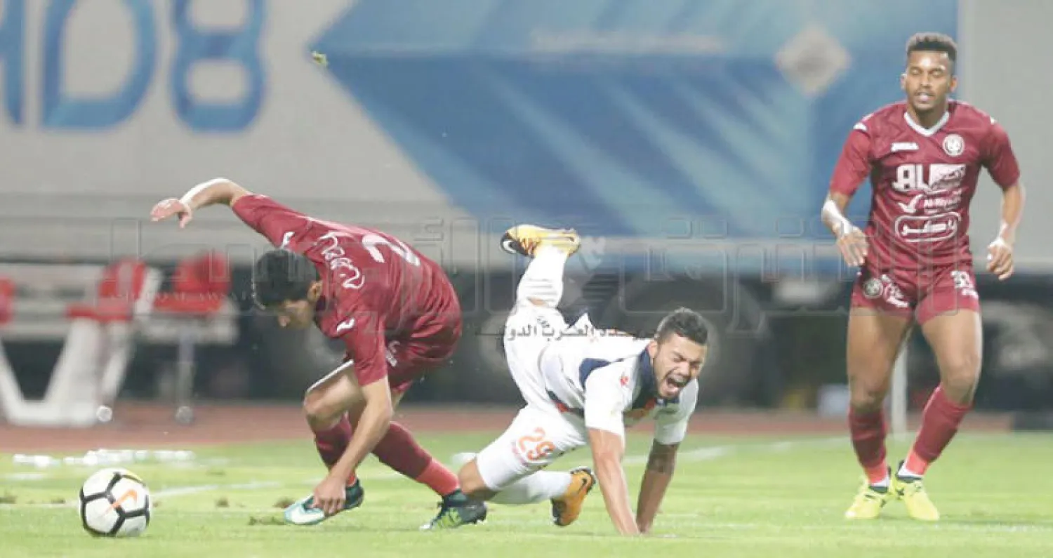 من مباراة الفيصلي والفيحاء أمس (تصوير: سعد العنزي)