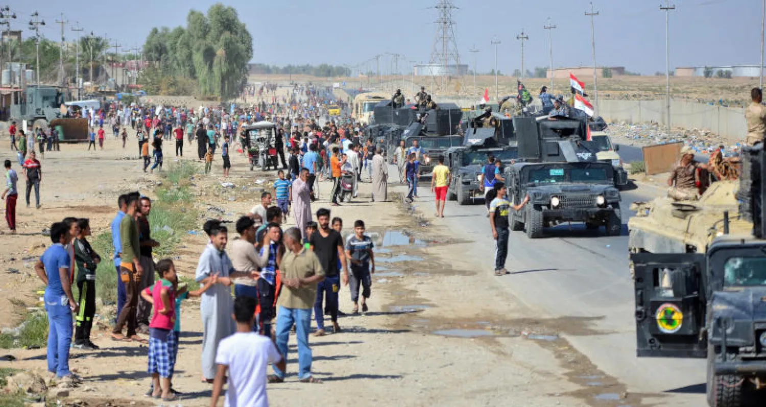 القوات العراقية داخل مدينة كركوك (رويترز)