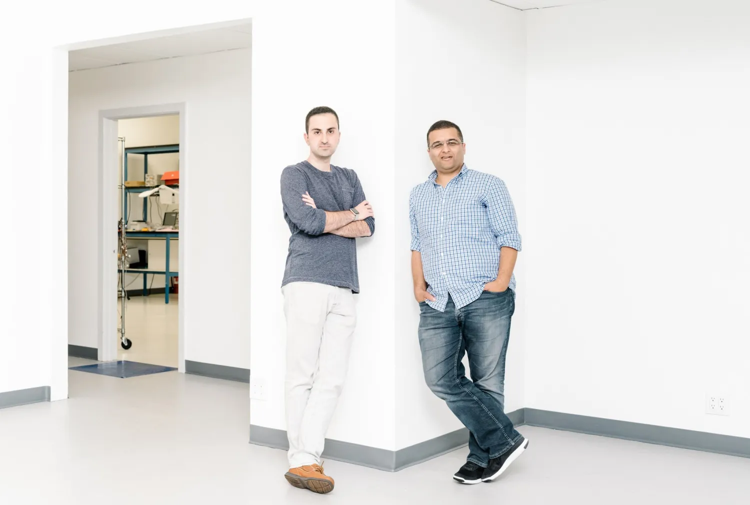 Soroush Salehian and Mina Rezk, of Aeva, a Silicon Valley start-up making new guidance systems for driverless vehicles. Credit Jason Henry for The New York Times