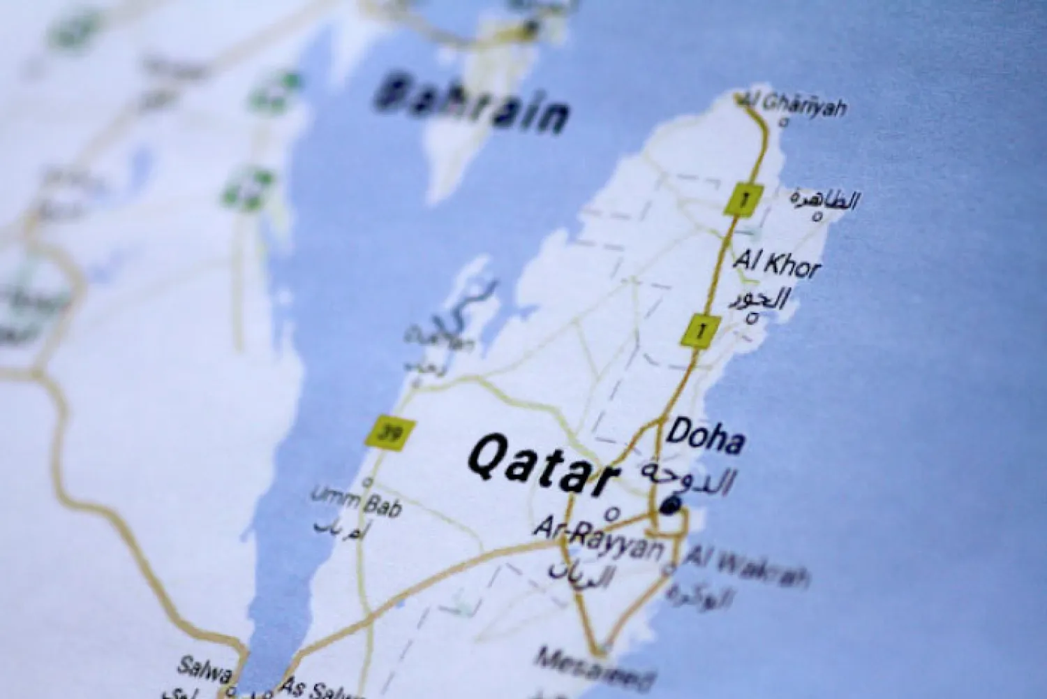 A map of Qatar is seen in this picture illustration. Reuters