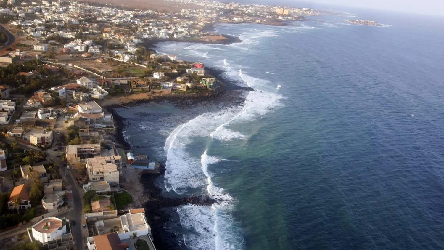 Above, an aerial view of Dakar. AP Images 