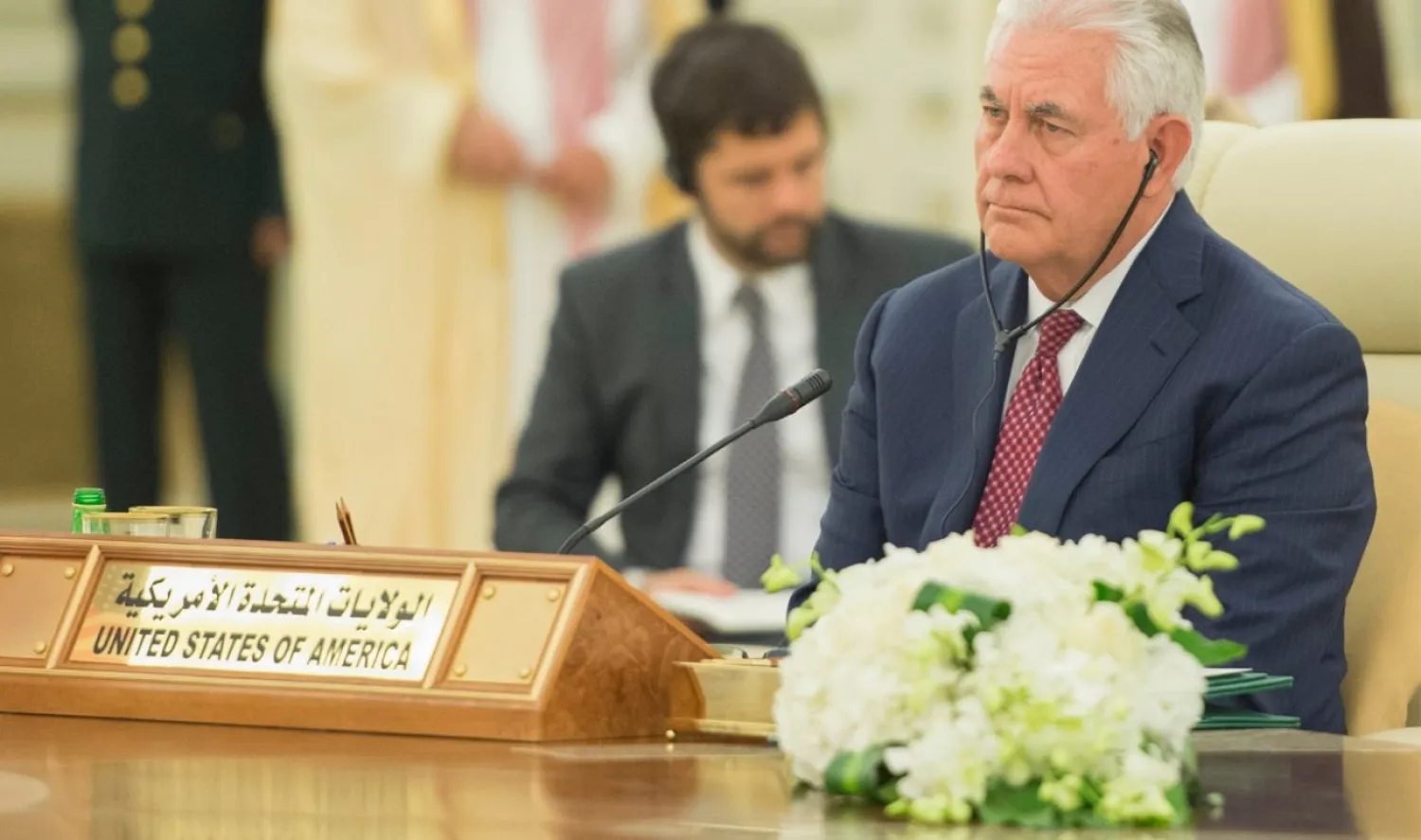 US Secretary of State Rex Tillerson attends talks between Custodian of the Two Holy Mosques Holds and Iraq's Prime Minister, SPA 