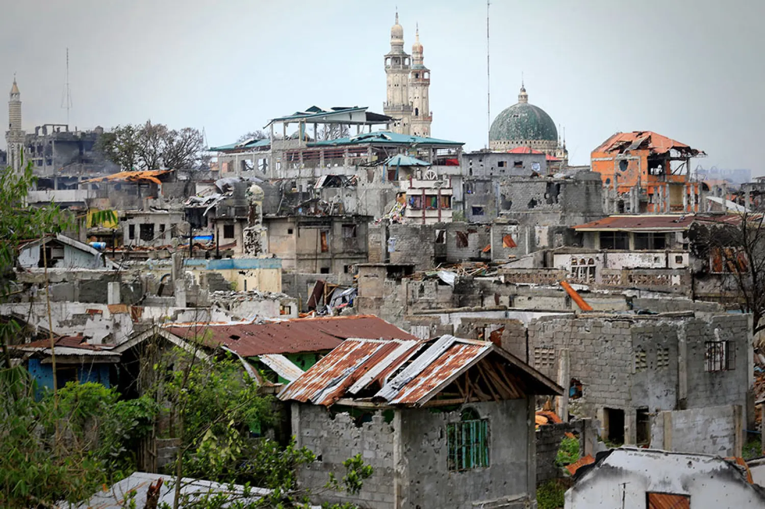 File photo: Damaged houses and buildings are seen in Marawi city. Romeo Ranoco, Reuters 