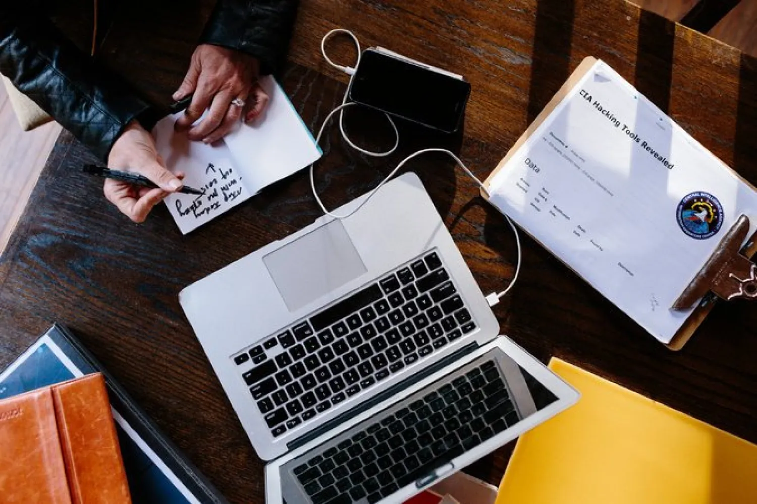 In the end, spies and cybercriminals may be able to digitally access any information they want, said Ms. Perlroth, who is shown here using pen and paper. Credit Jason Henry for The New York Times
