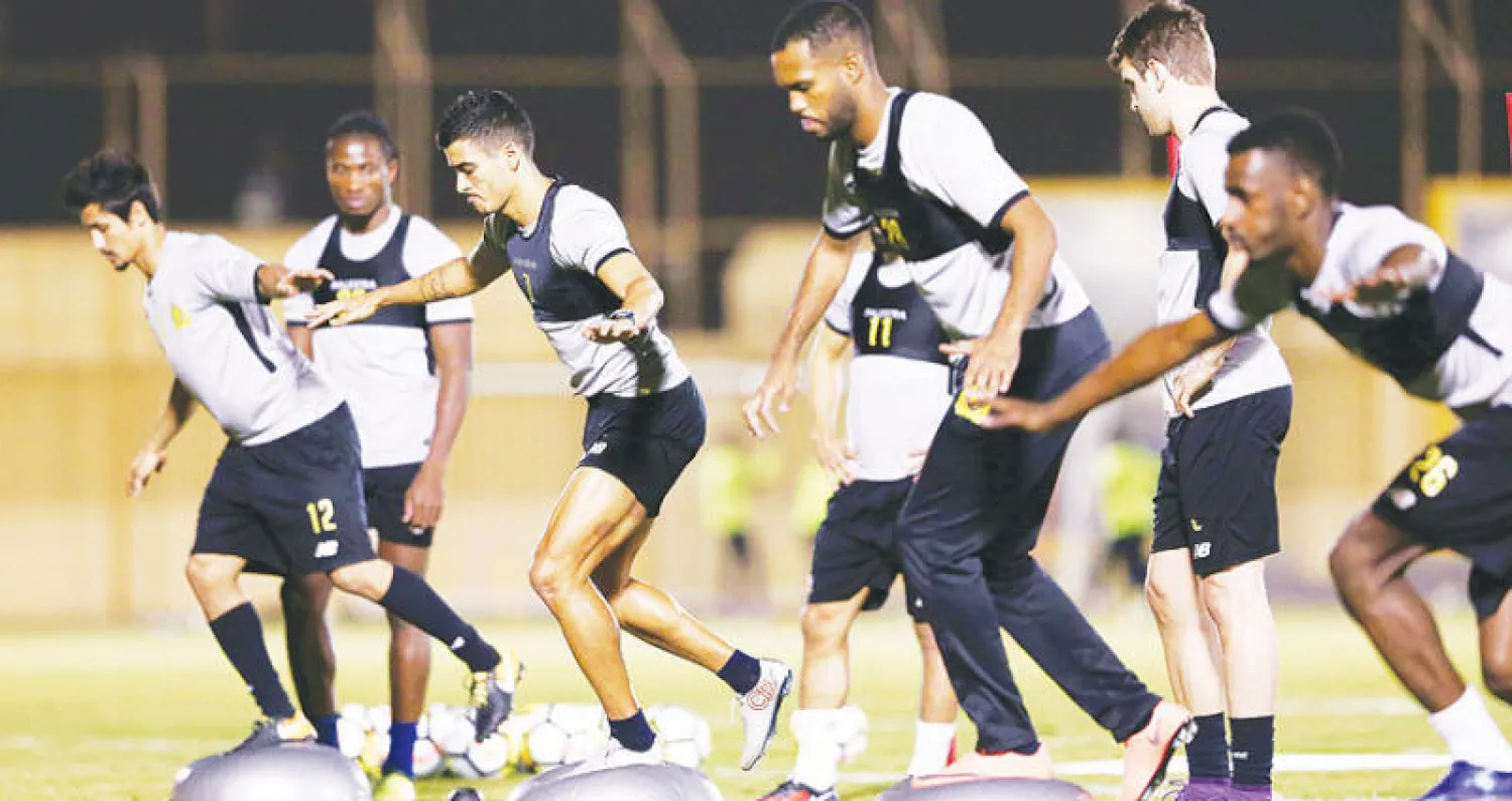 جانب من تدريبات النصر استعداداً لمواجهة الغد (المركز الإعلامي بنادي النصر)