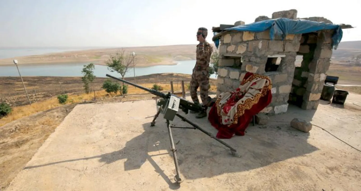 موقع للقوات العراقية على سد الموصل (أ.ف.ب)