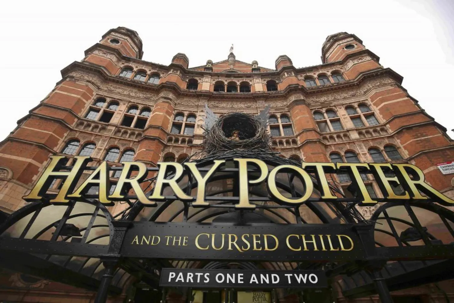 File photo: The Palace Theatre in London, where “Harry Potter and The Cursed Child parts One and Two” is being staged. (REUTERS/Neil Hall)