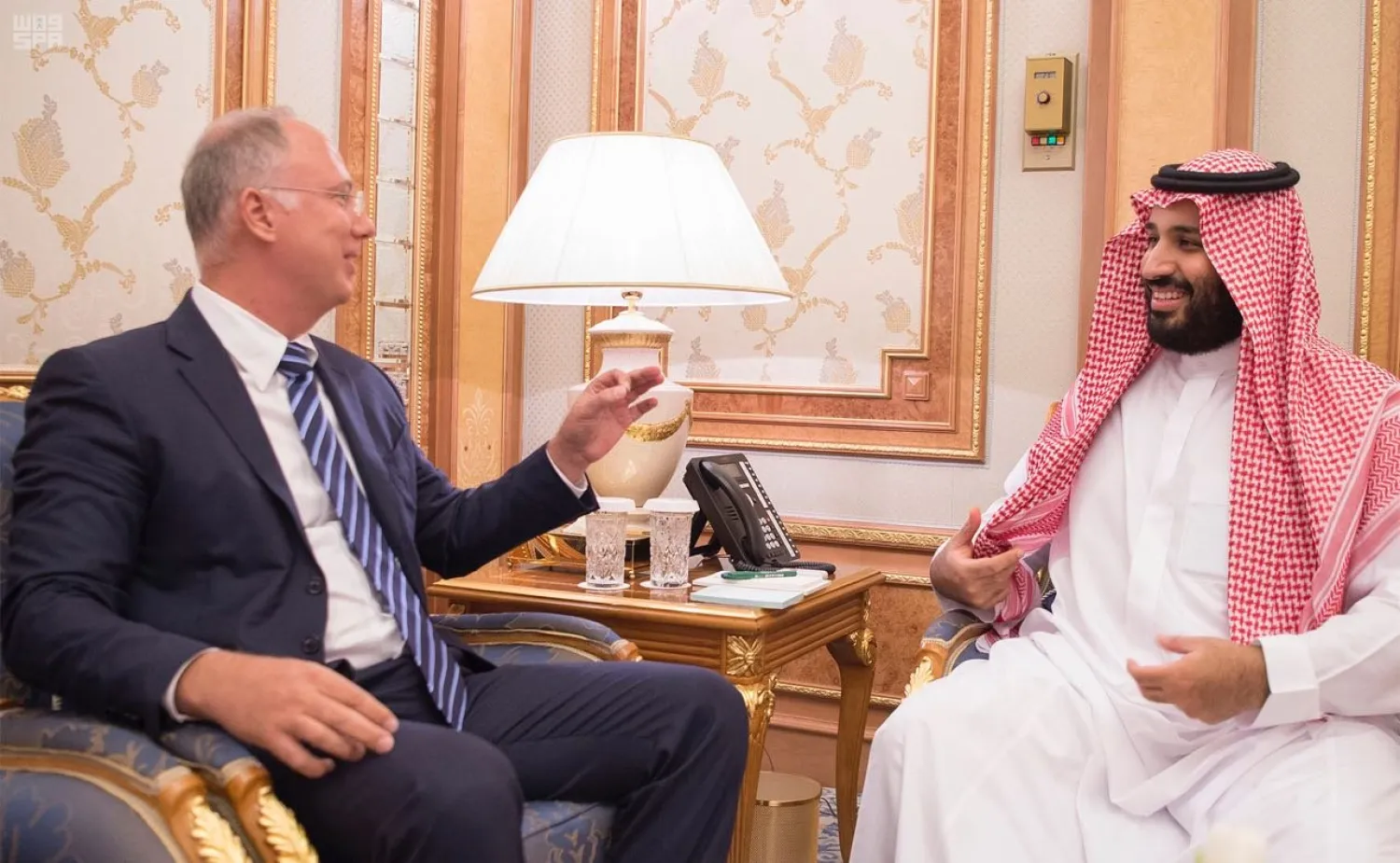 Saudi Crown Prince Mohammed bin Salman meets with the Head of the Russian Direct Investments Fund (SPA)
