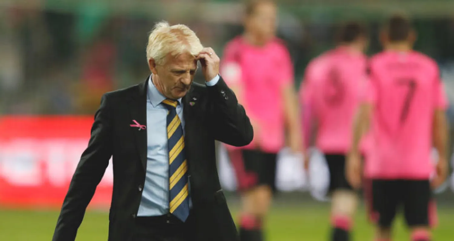 ستراكان مدرب اسكوتلندا خرج من ملعب سلوفينيا ليطلق تصريحات مجنونة (رويترز)