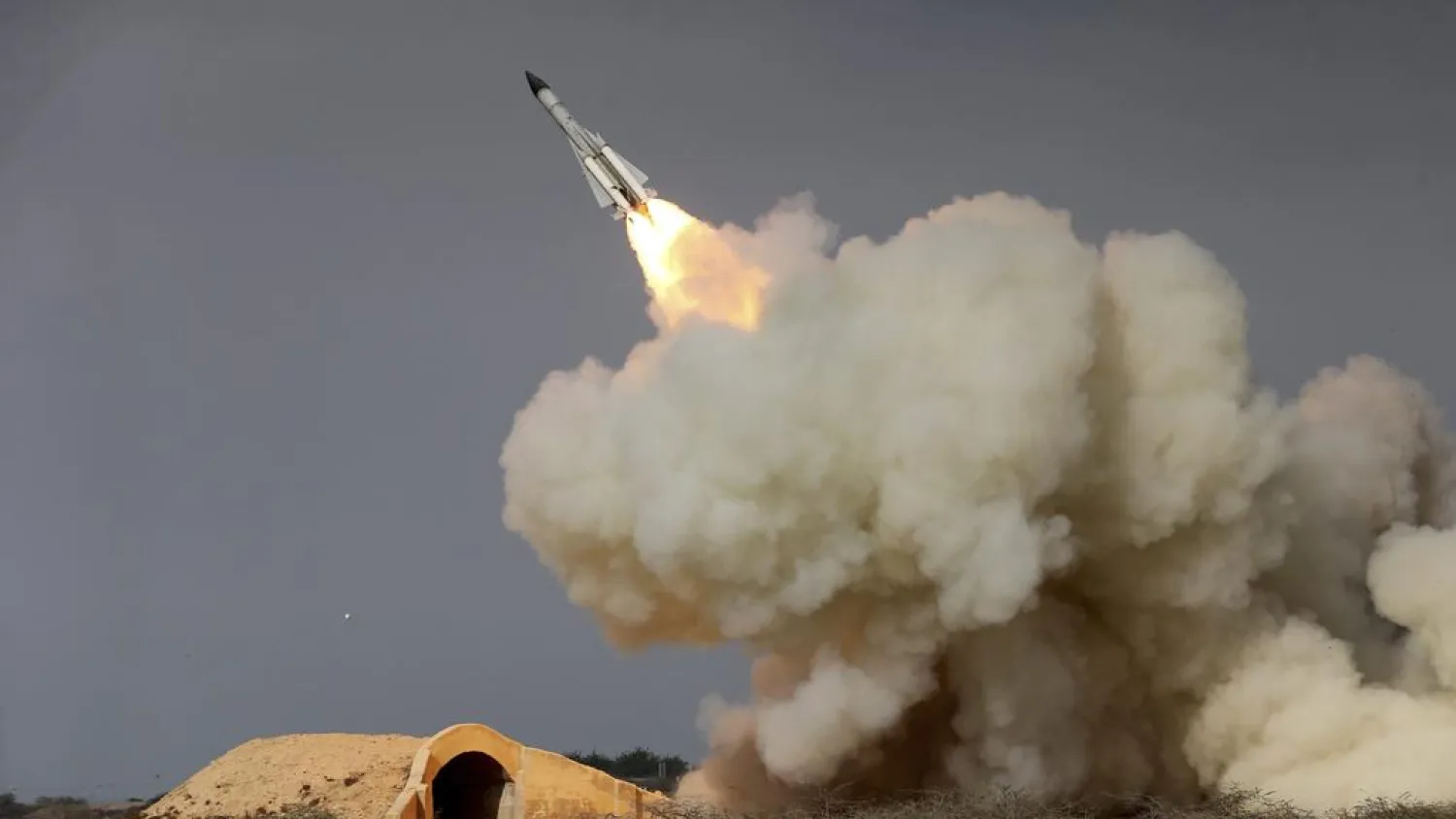 A long-range S-200 missile is fired during a military drill in the Iranian port city of Bushehr on December 29, 2016. (AP)
