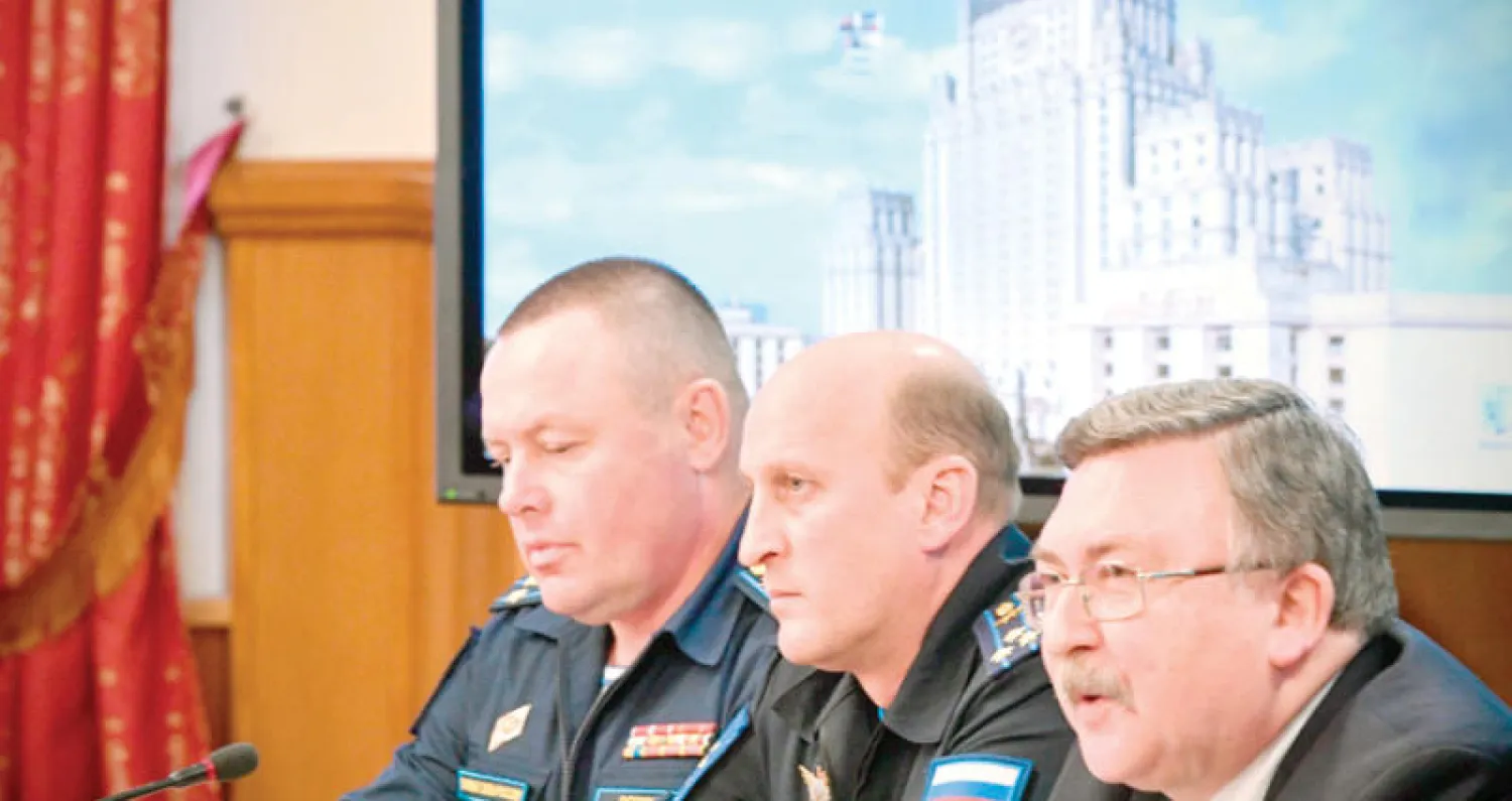 مسؤولون روس يفندون تقرير الأمم المتحدة عن «الكيماوي» السوري أمس (أ.ف.ب)