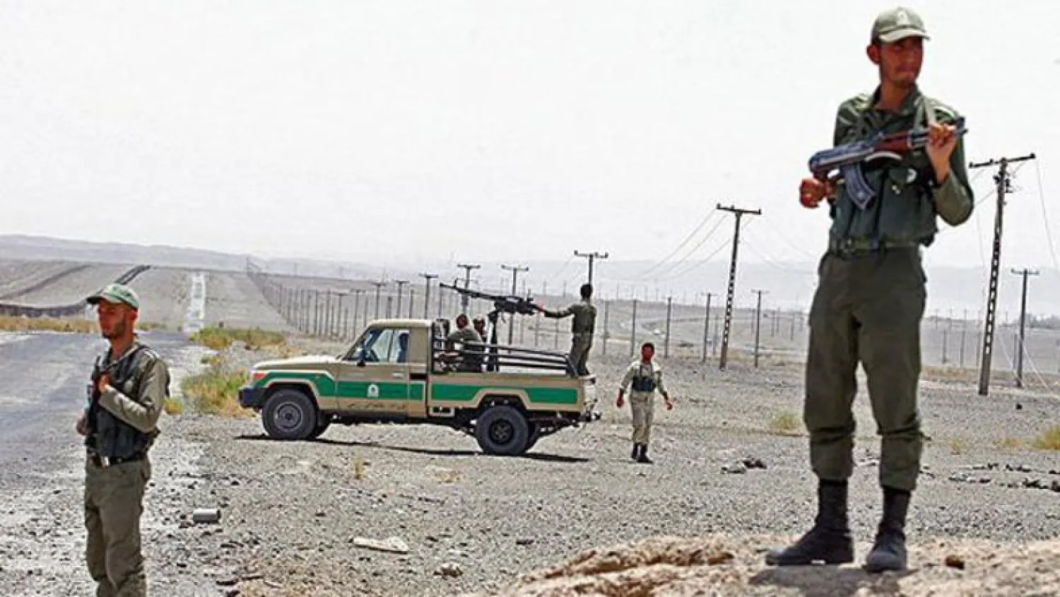 Eight Iranian border guards have been killed in clashes, Reuters