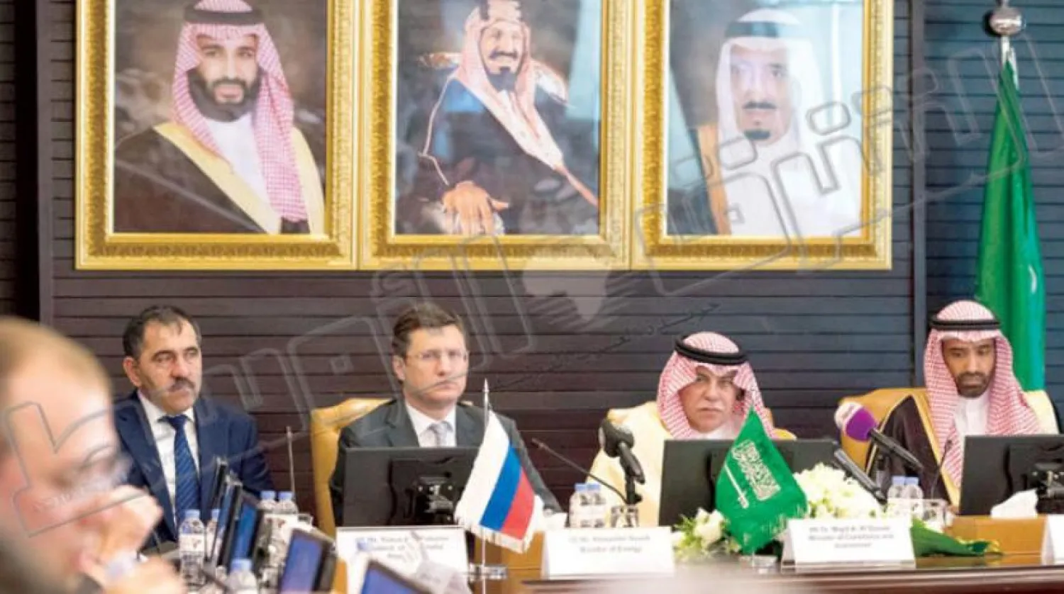 Russian Energy Minister Alexander Novak during Saudi-Russian Joint Business Committee meeting in Riyadh on Thursdah. Bashir Saleh, Asharq Al-Awsat Arabic
