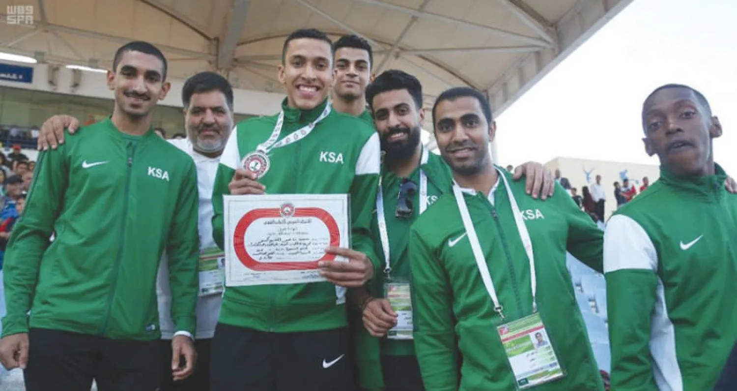 منتخب القوى السعودي للناشئين سجل تألقاً واضحاً في أول يومين من البطولة (واس)