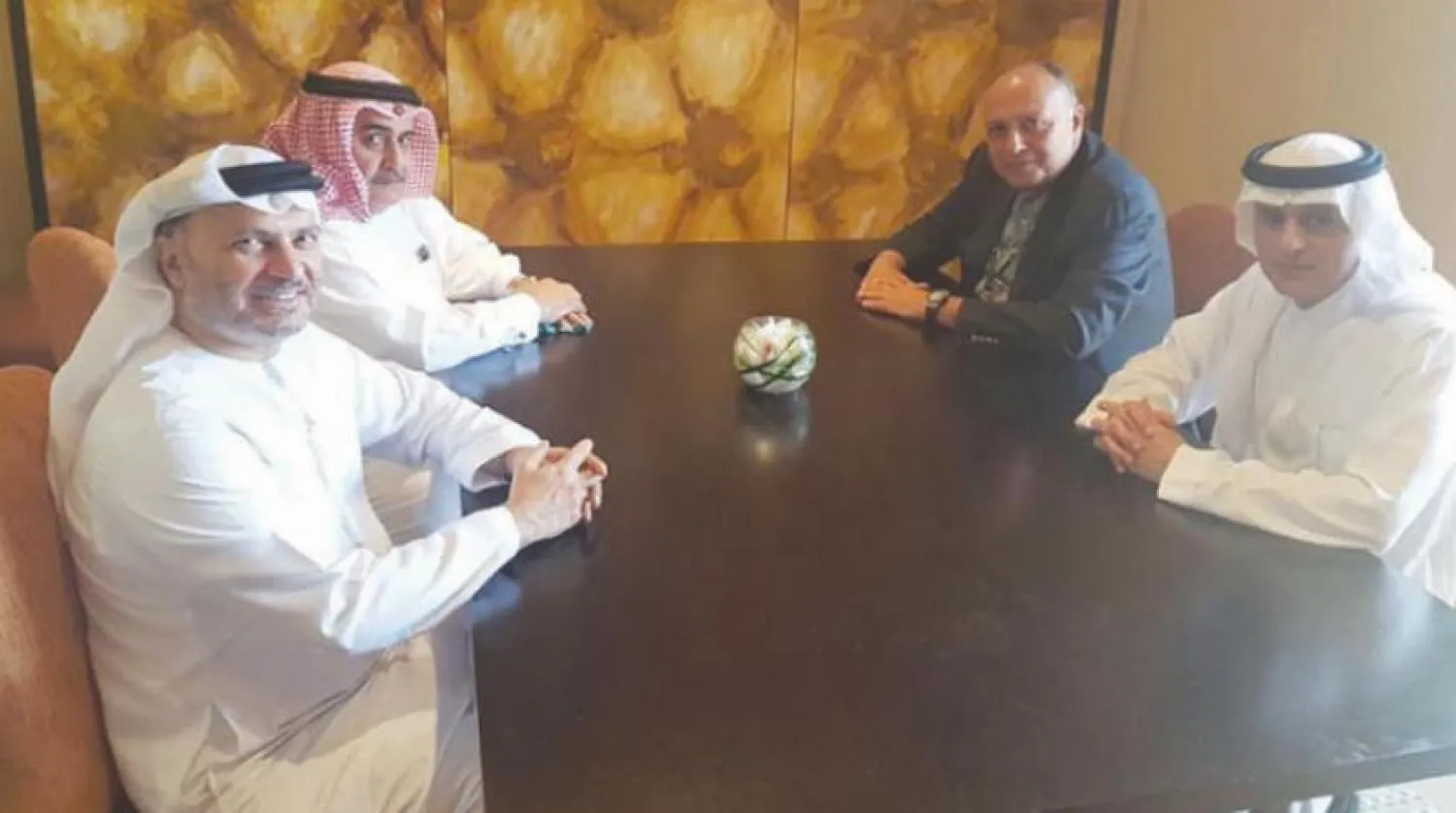 Arab quartet foreign ministers meet in the UAE on Saturday. (Asharq Al-Awsat)