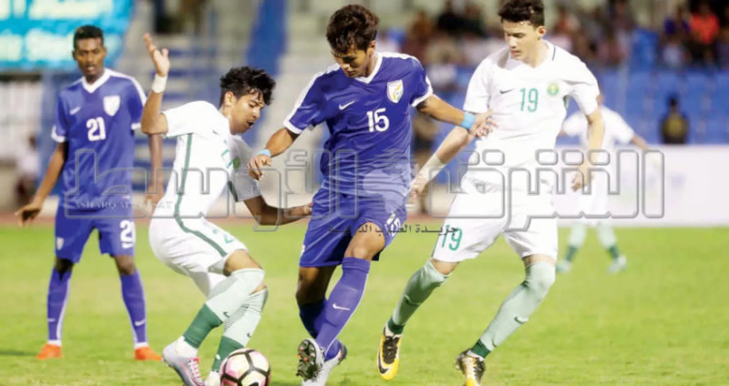 من مباراة الأخضر الشاب والهند الأخيرة (تصوير: عيسى الدبيسي)